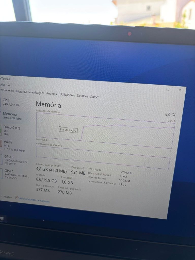 Portatil lenovo gaming Ryzen 7 RTX 3050TI
Aceito retoma de placa grafi