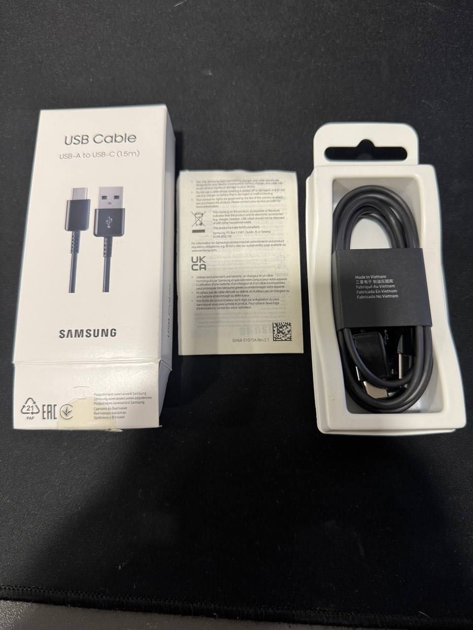 Кабель оригінальний Samsung 1.5м Type-C, новий.