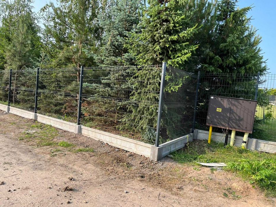 Ogrodzenie panelowe, panel 3d 123 cm, podmurówka, płot, bramy, furtki
