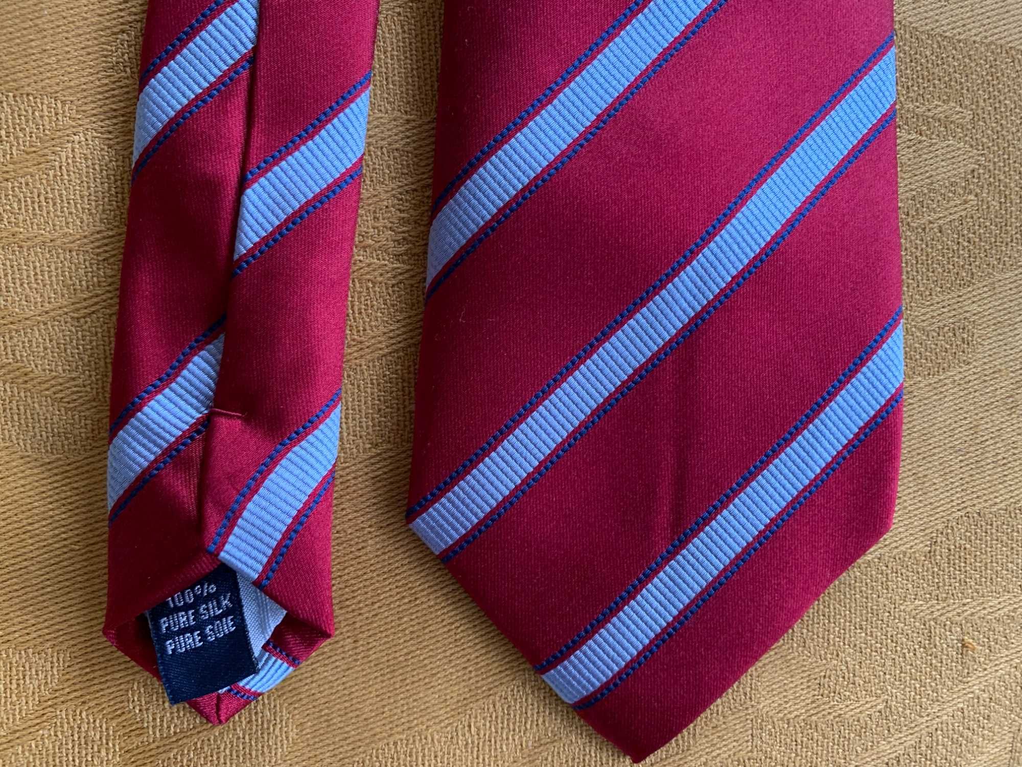 Jedwabny burgundowy krawat Collection Adam nowy