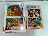 2 Puzzles Toy Story + 2 Puzzles Rei Leão  NOVOS