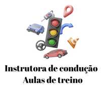 Instrutor de condução, aulas de treino