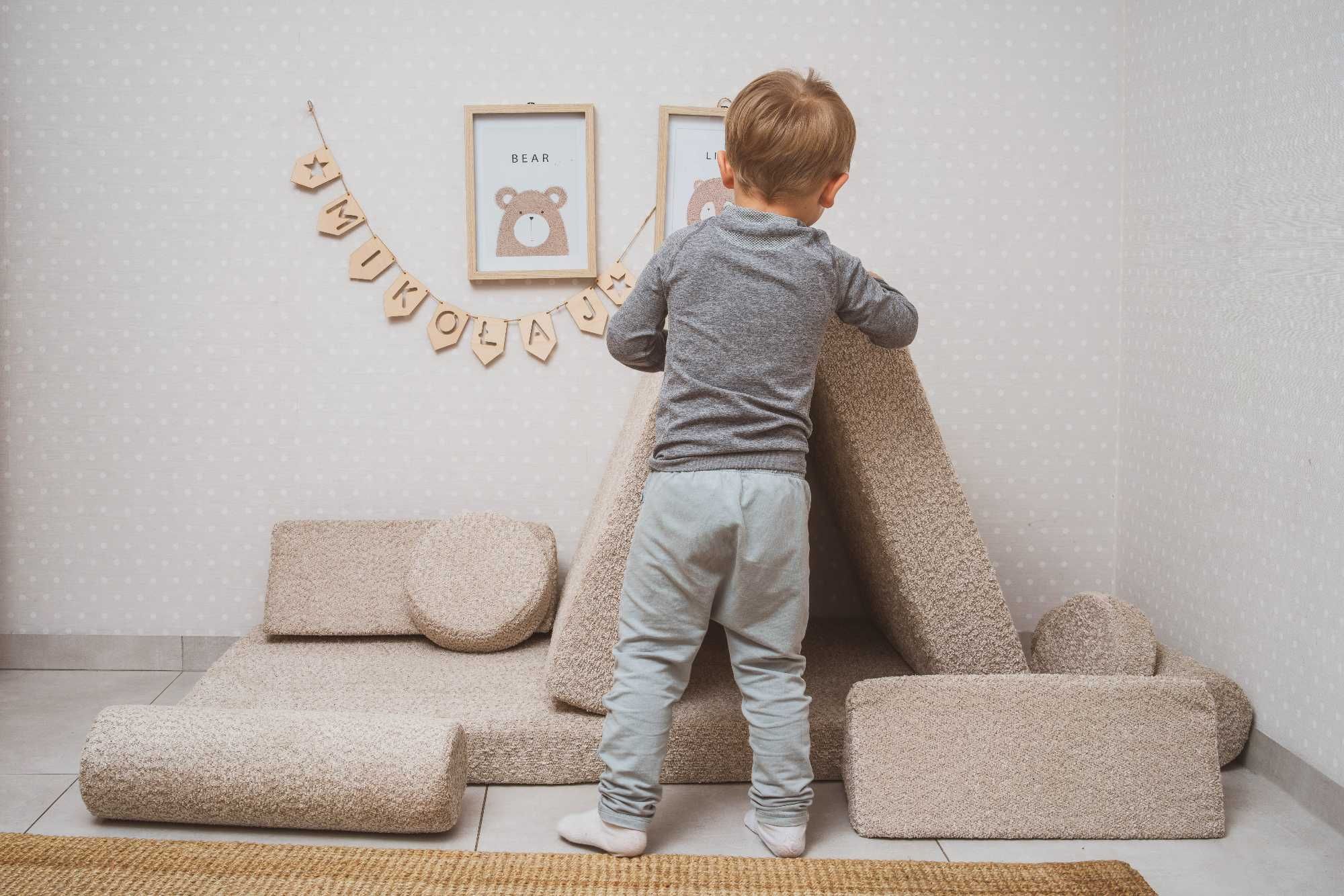 Modułowa kanapa do kreatywnej zabawy dla dzieci Sofa Montessori KOLORY