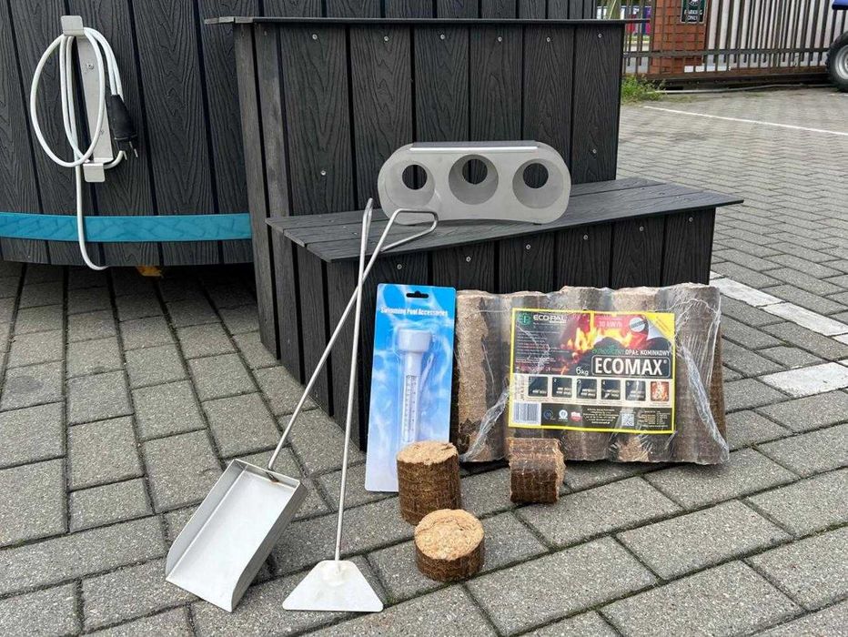 Balia Bania ogrodowa jacuzzi spa hydromasaż opalane drewnem piec wewn