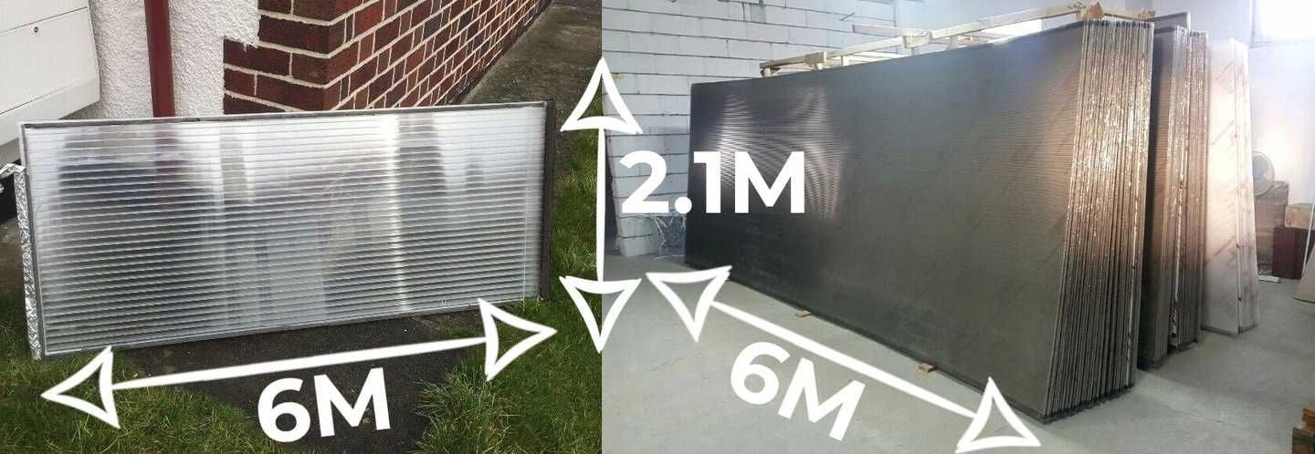 Poliwęglan komorowy 6 mm bezbarwny, 2.1×6 m, UV Na wymiar
