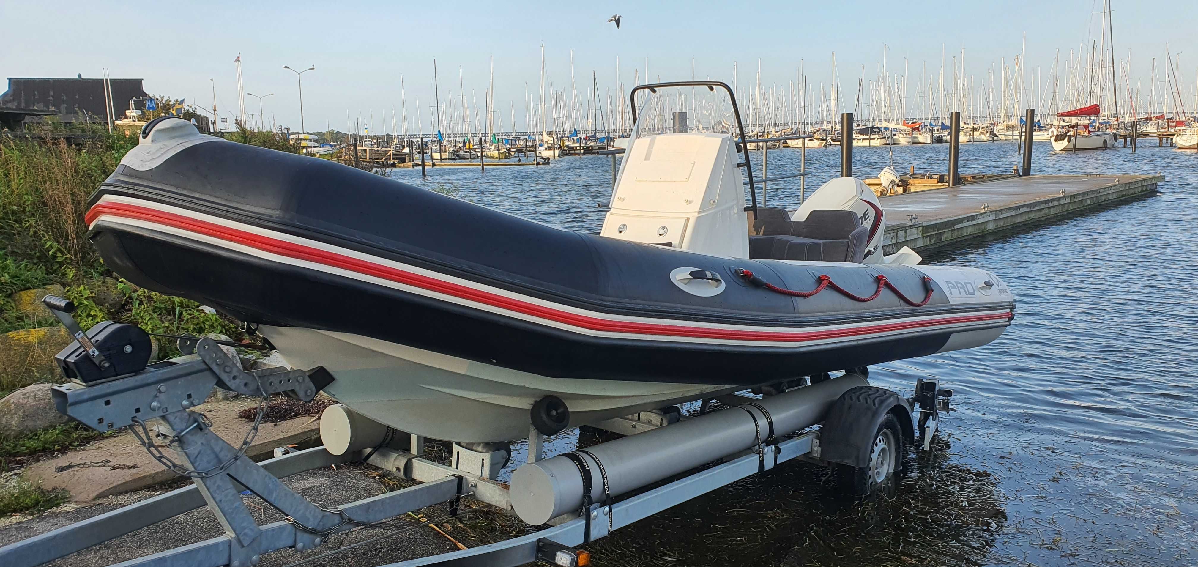 Łódź Hybrydowa PONTON RIB Zodiac 550 PRO 2014r Evinrude 75KM Jak Nowy