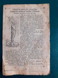 Pagela de 1933/Apostolado da Oracao-Rara+carta missionaria Franciscana