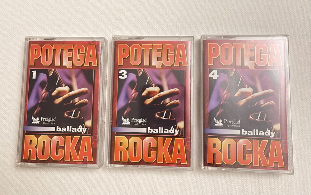 Potęga rocka vol. 1,3,4 kaseta audio Readers Digest 3 sztuki