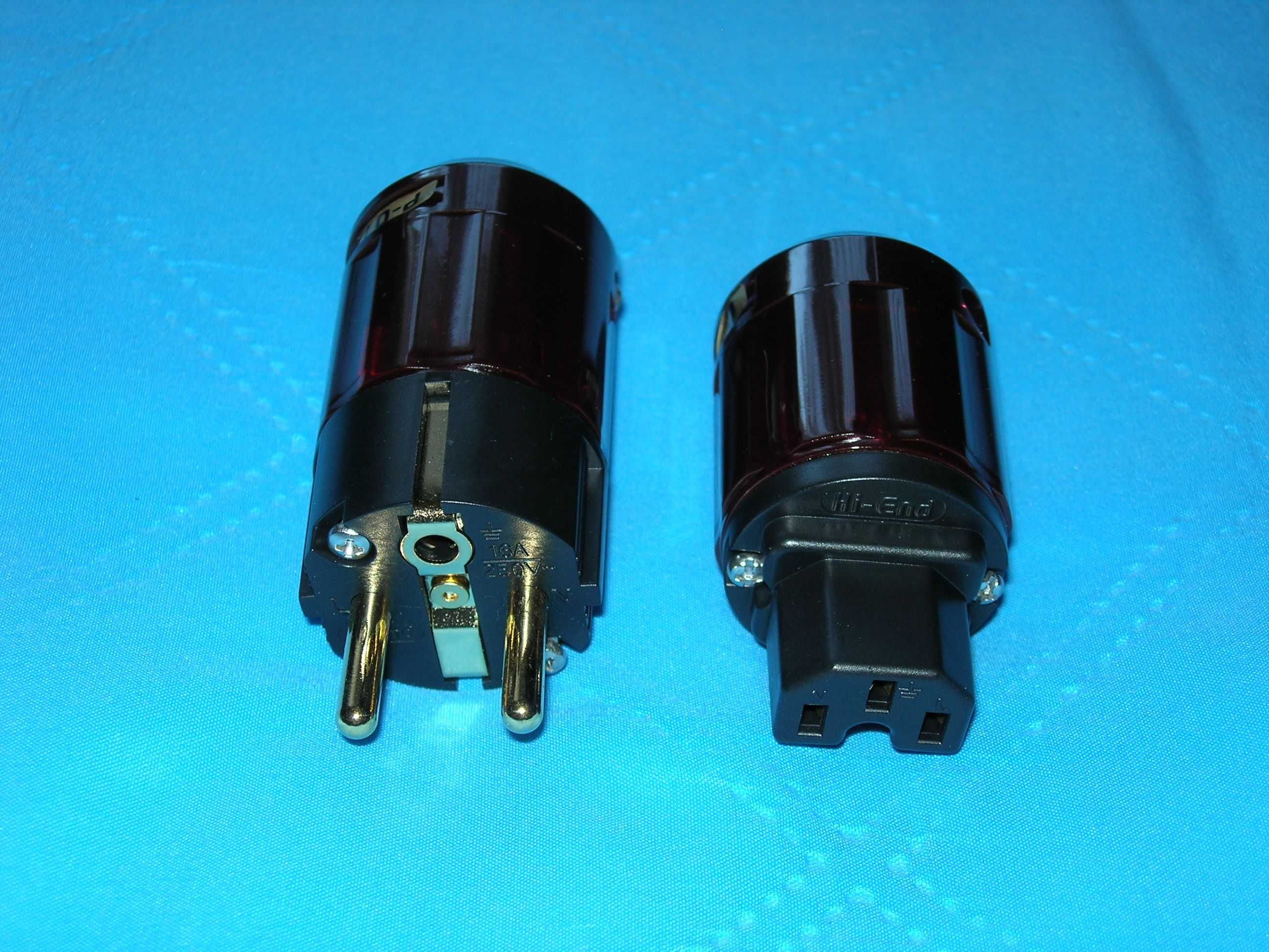 Wtyki zasilajace audio Oyaide P-079/C-079 gold