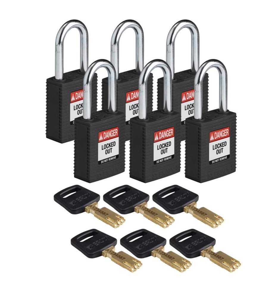 SafeKey Cadeado de nylon pacote de 6 (1593)