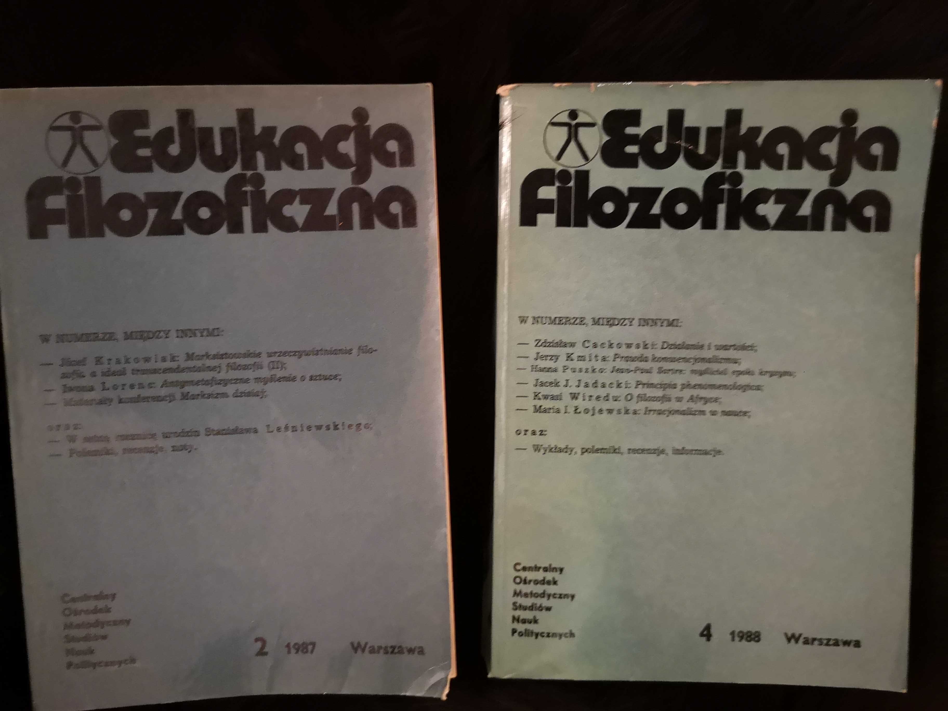 EDUKACJA FILOZOFICZNA cz. 2 (1987) i 4 (1988) - praca zbiorowa COMSNP