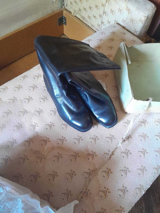 сапоги офицерские натуральная кожа новые 42р и шапка ушанка офицерская