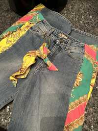 Mega spodnue jeans Babylon-brekok z chustą r.42