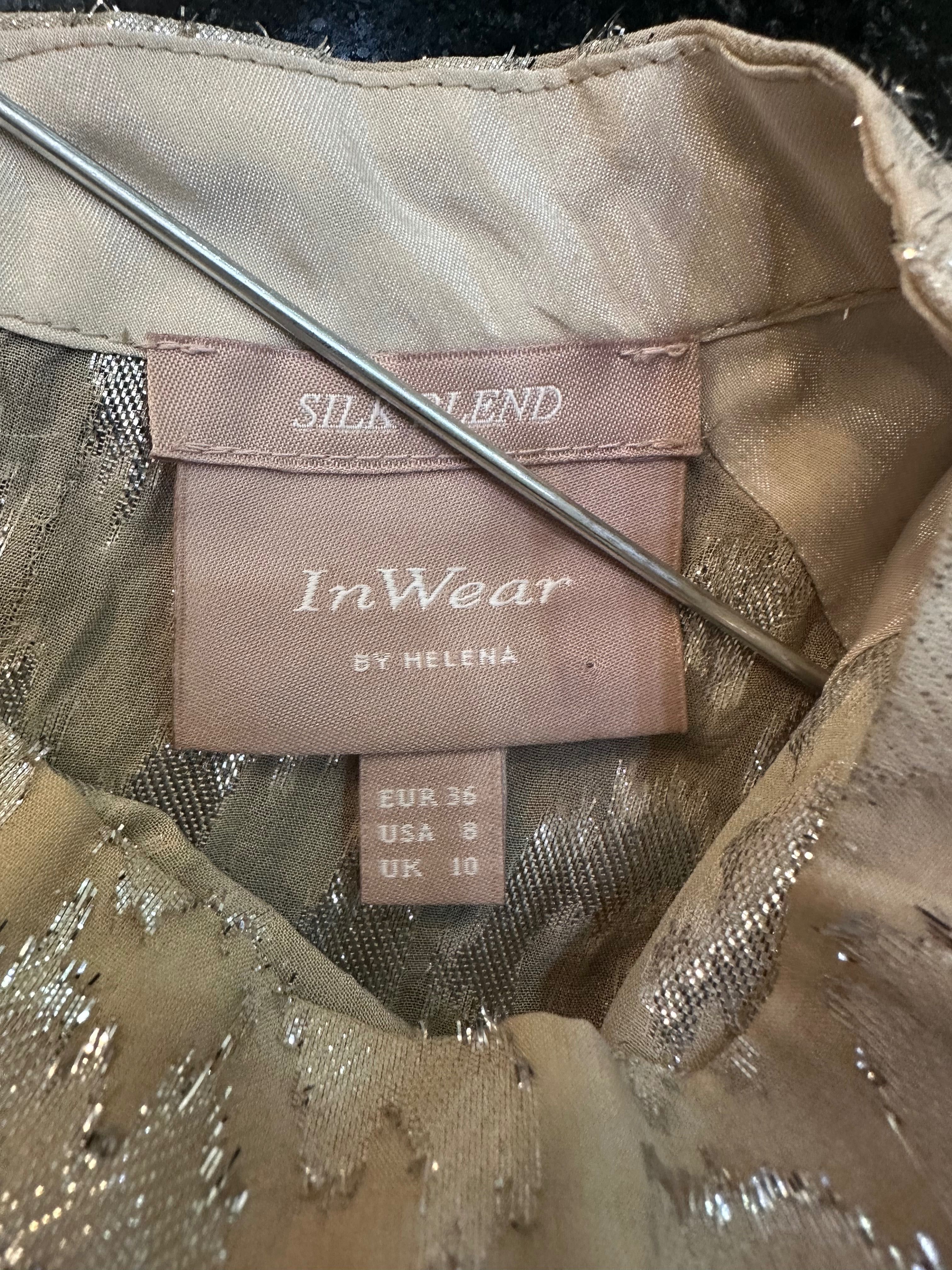 bluzka jedwabna silk inwear s 36 sylwester