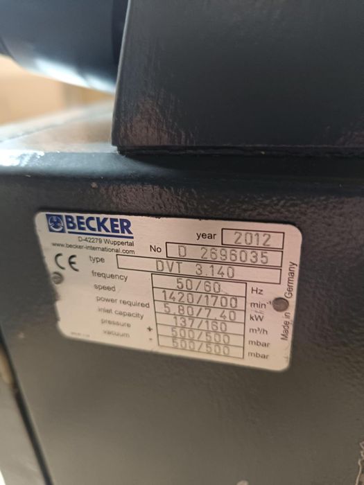 Pompa Becker 3.140 bezolejowa