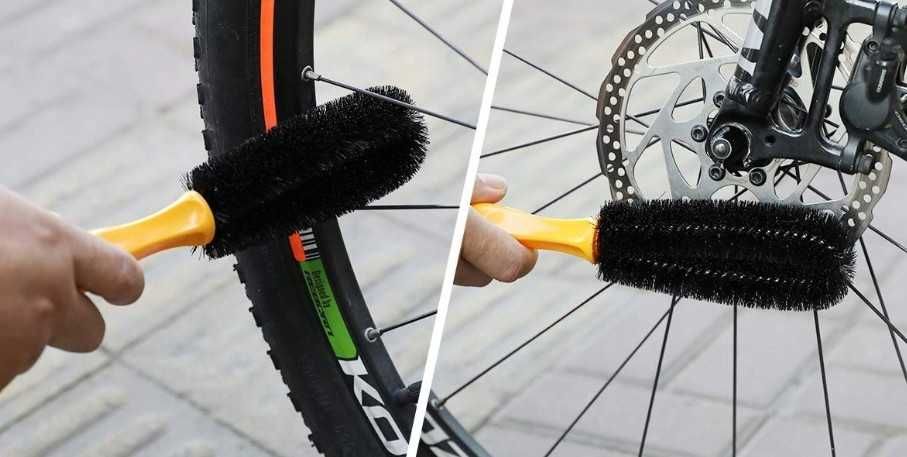 Zestaw do Czyszczenia Roweru 7w1 Szczotki Rękawice