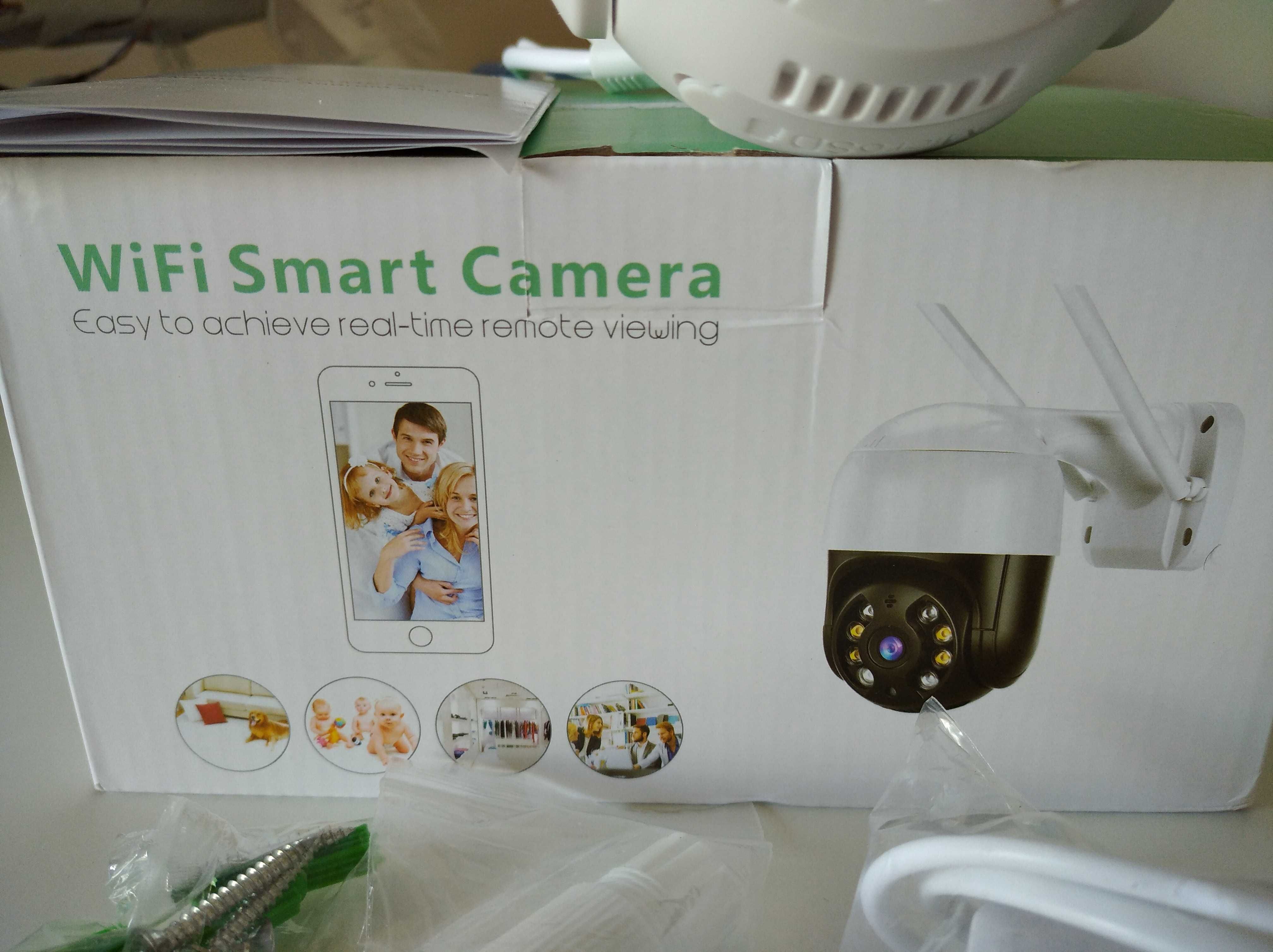 Smart Camera Segurança Wifi FHD Controlo 360º APP Nova Dual Audio