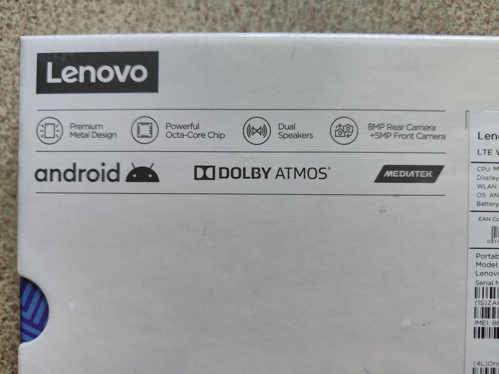 Lenovo Tab M10 LTE 4/64Gb Platinum Grey EU. Гарантия