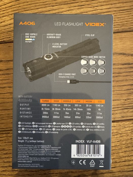 Ліхтар Videx А406