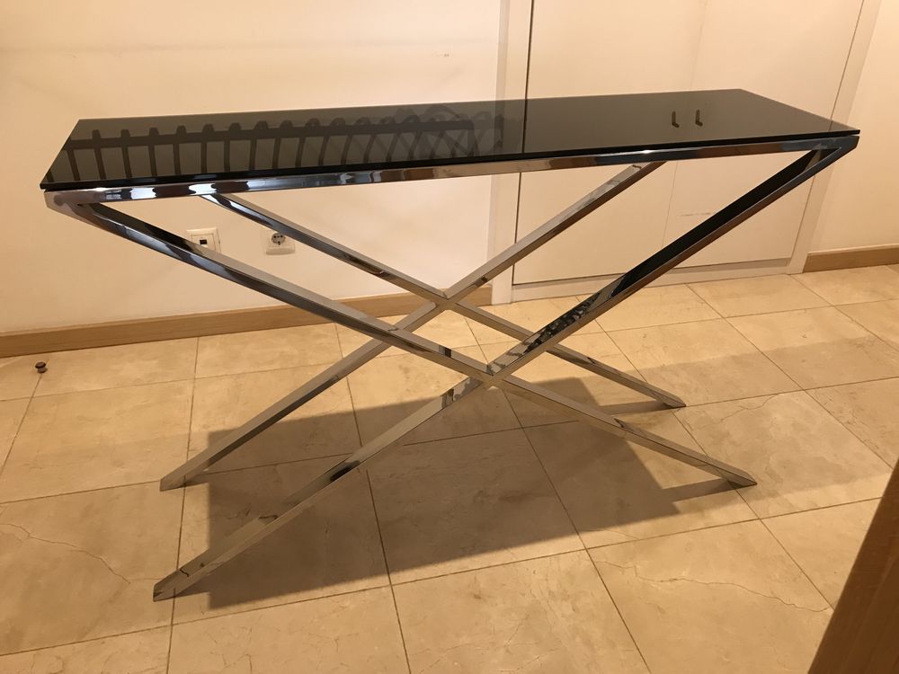 Mesa Vitralite e inox