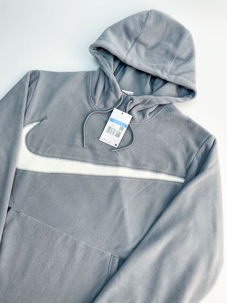 Оригінал! Чоловіче Худі Nike Sherpa сіре (S) Нове з бірками!