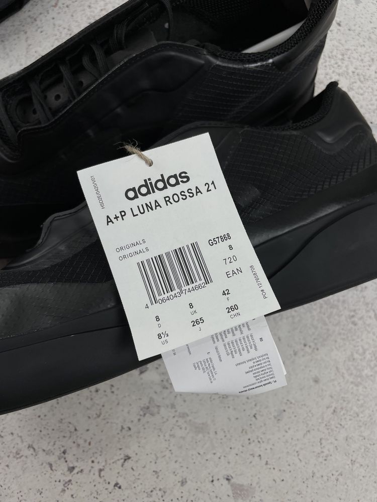 Adidas x Prada Luna Rossa 21 Black Sneakers Unisex кросовки Оригінал