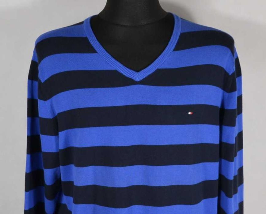 TOMMY HILFIGER Premium Cotton Sweter Męski XL Oryginalny Bawełna