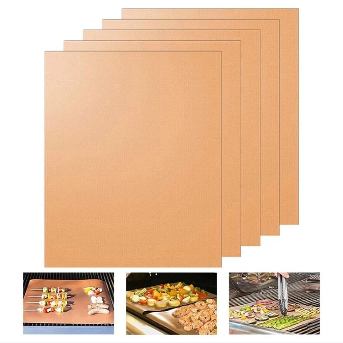 Mata teflonowa do pieczenia i grillowania, wielorazowa 40x60 cm, 5 szt