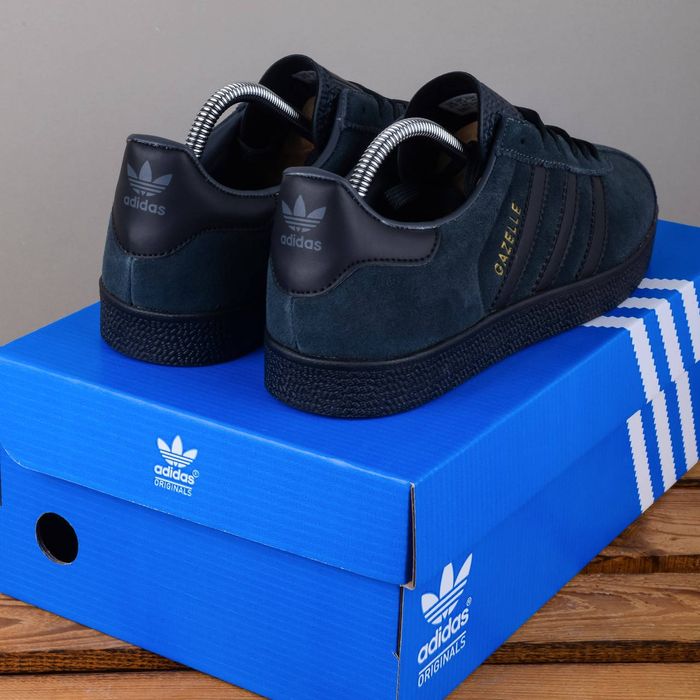 Adidas Gazelle original колір графіт натуральна замша (кросівки, кеди)