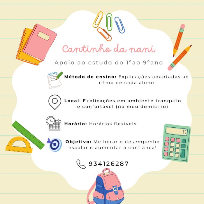 Apoio ao estudo do 1 ao 9 ano