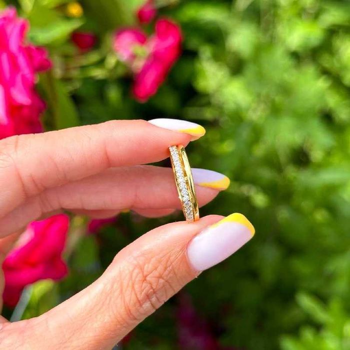 Срібна каблучка "Подвійний обідок" Pandora (Пандора) 163799C01