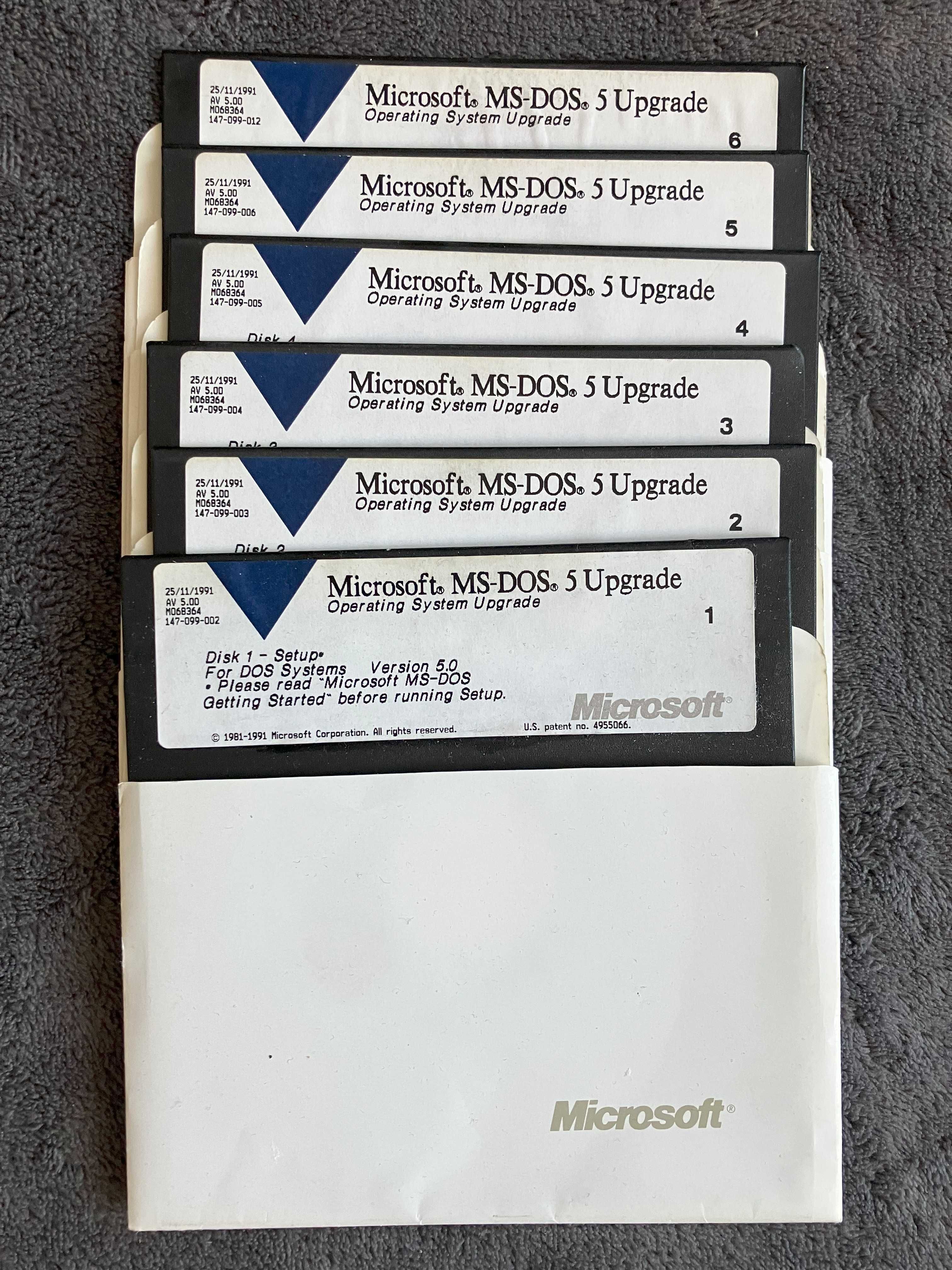 System operacyjny MS-DOS wersja 5.0 upgrade dyskietki 5.25
