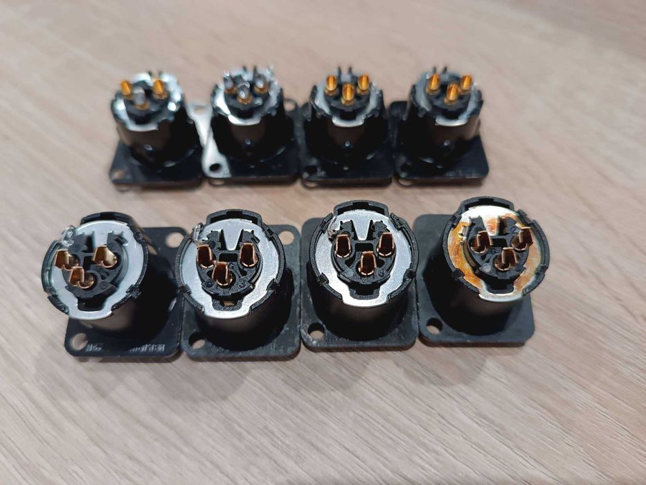 Złącza XLR Neutrik NC3FD-LX NC3MD-LX męskie żeńskie XLR 3 komplet 8szt