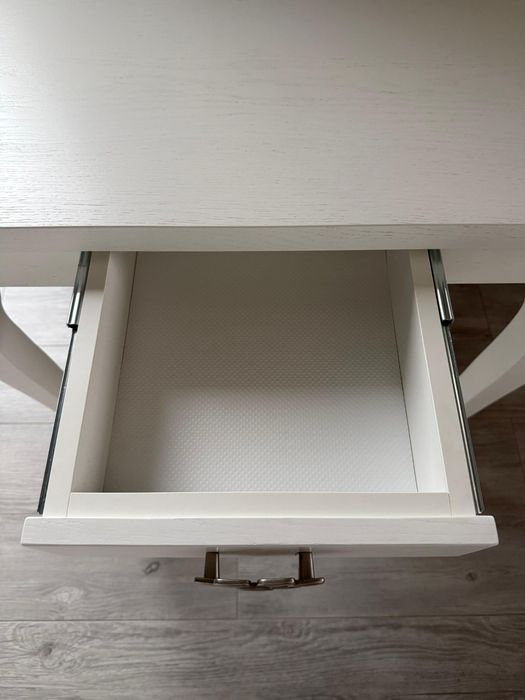 Biały stolik/toaletka z szufladą glamour lite drewno