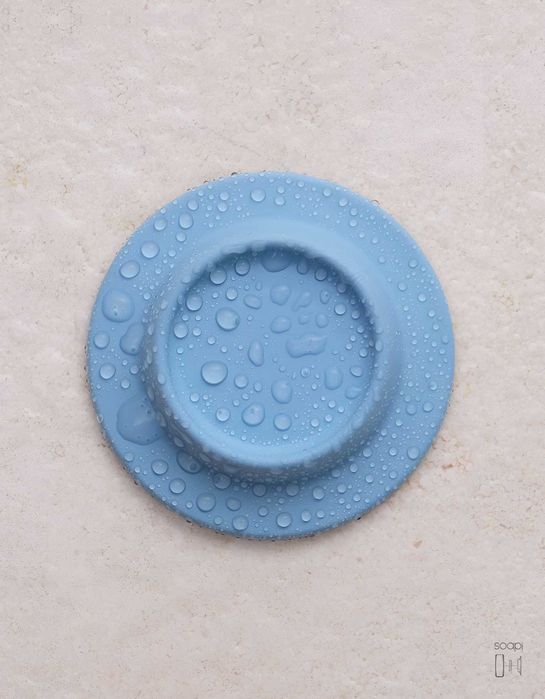 Soapi Light Blue - Magnetyczny Uchwyt do Mydła i Szamponu