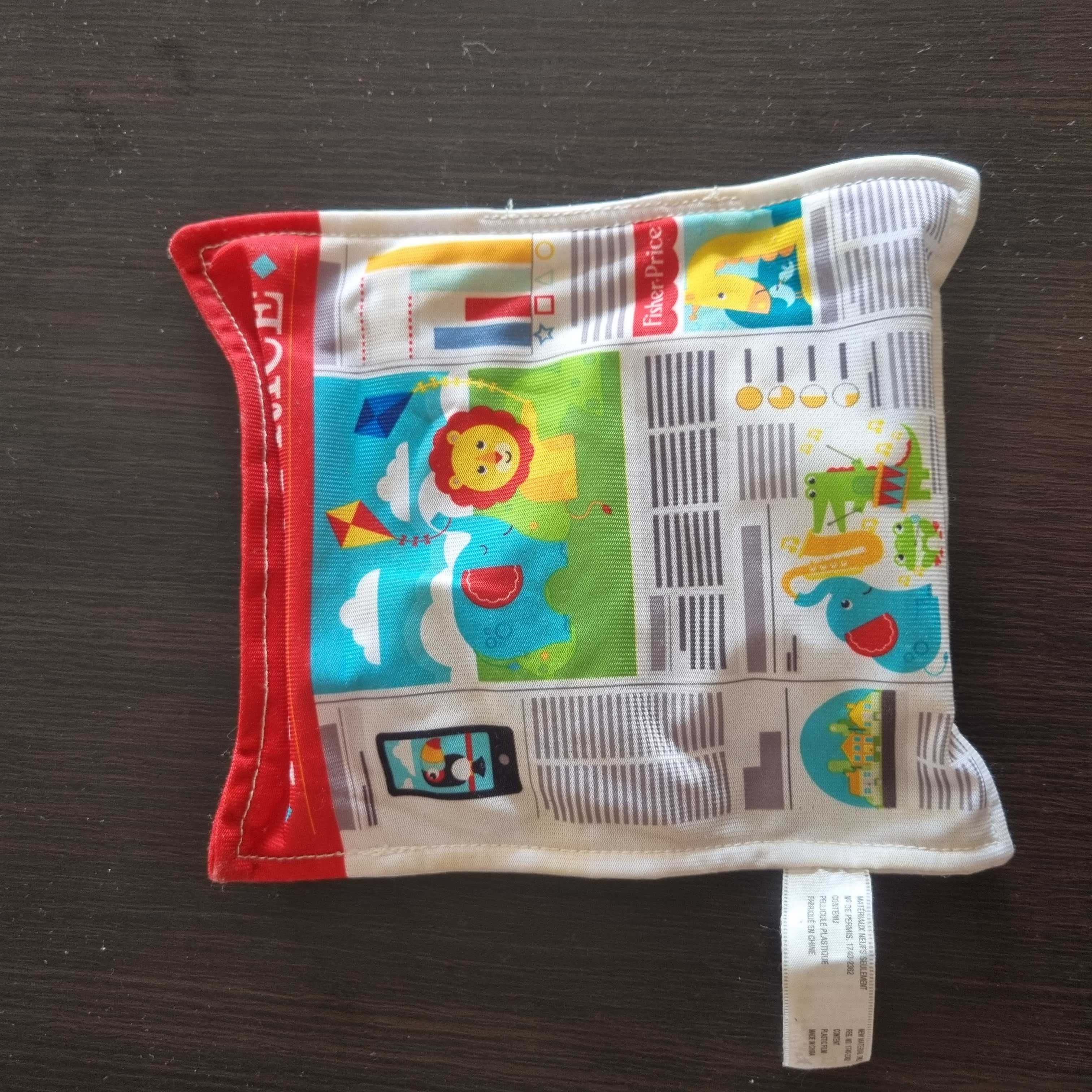 chicco rękawica pacynka + fisher price szeleszcząca "gazeta"