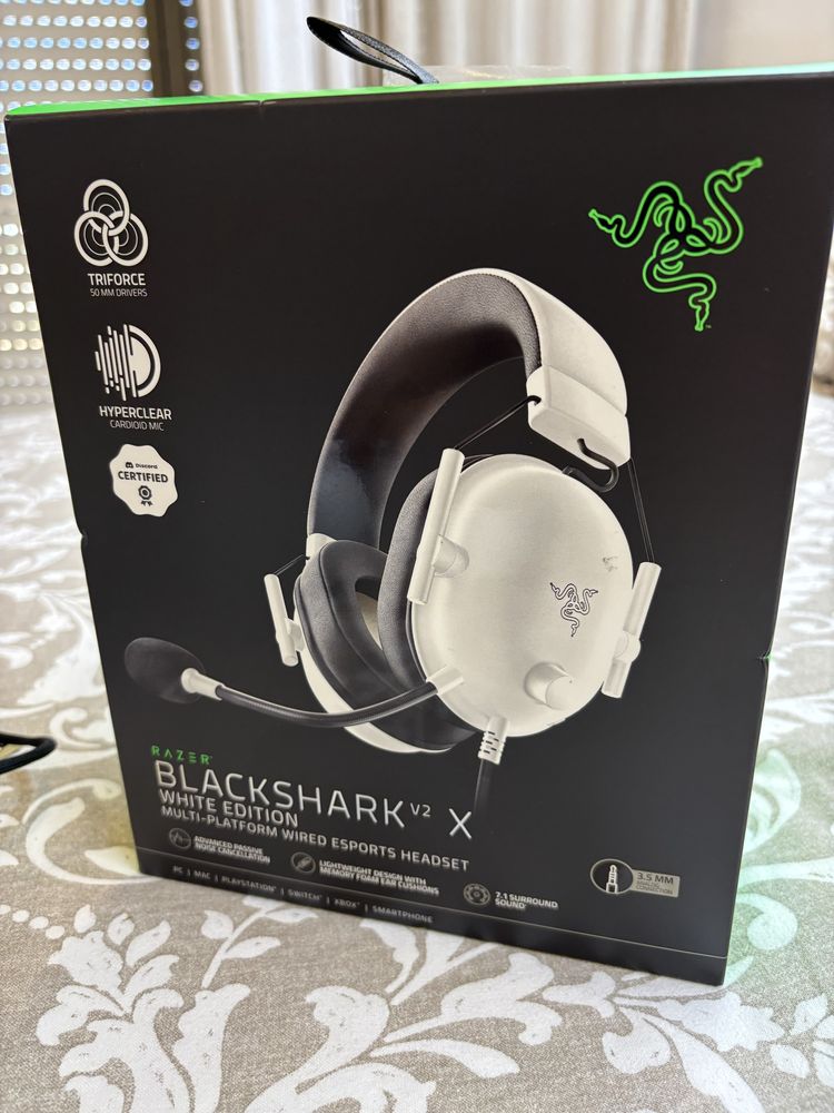 Headset razer e rato gaming