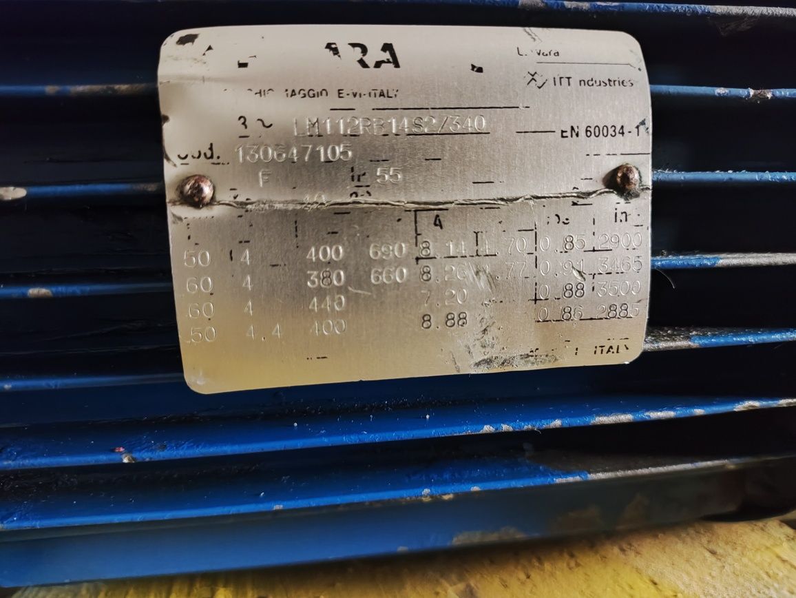 Pompa + silnik Lowara LM112RB14S2/340 4 kW