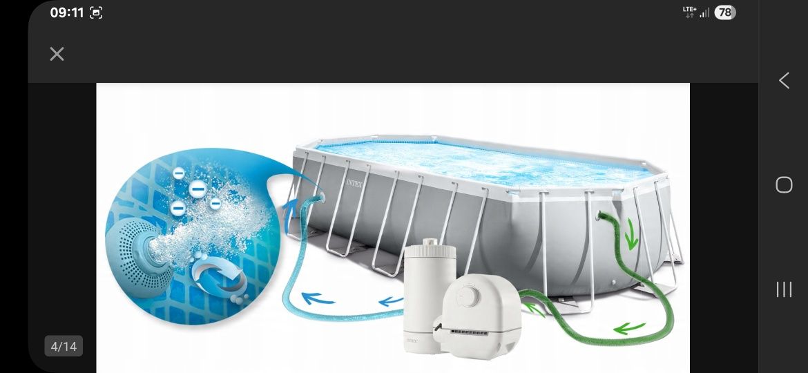 Sprzedam basen stelażowy intex 503x274 z obudową basenu