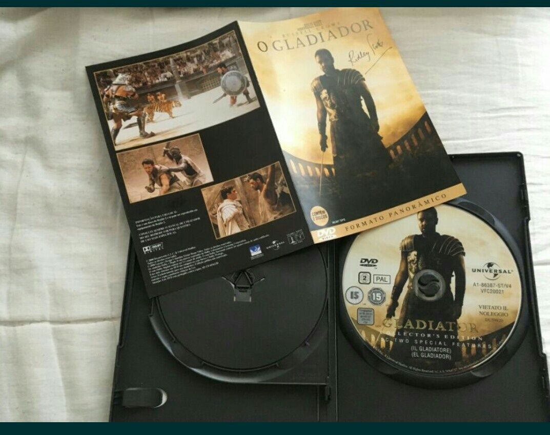 Gladiador Filme Edição Especial 2 Discos de 9 GB - Dolby Digital 5.1 - Ridley Scott (Portes CTT GRÁTIS)