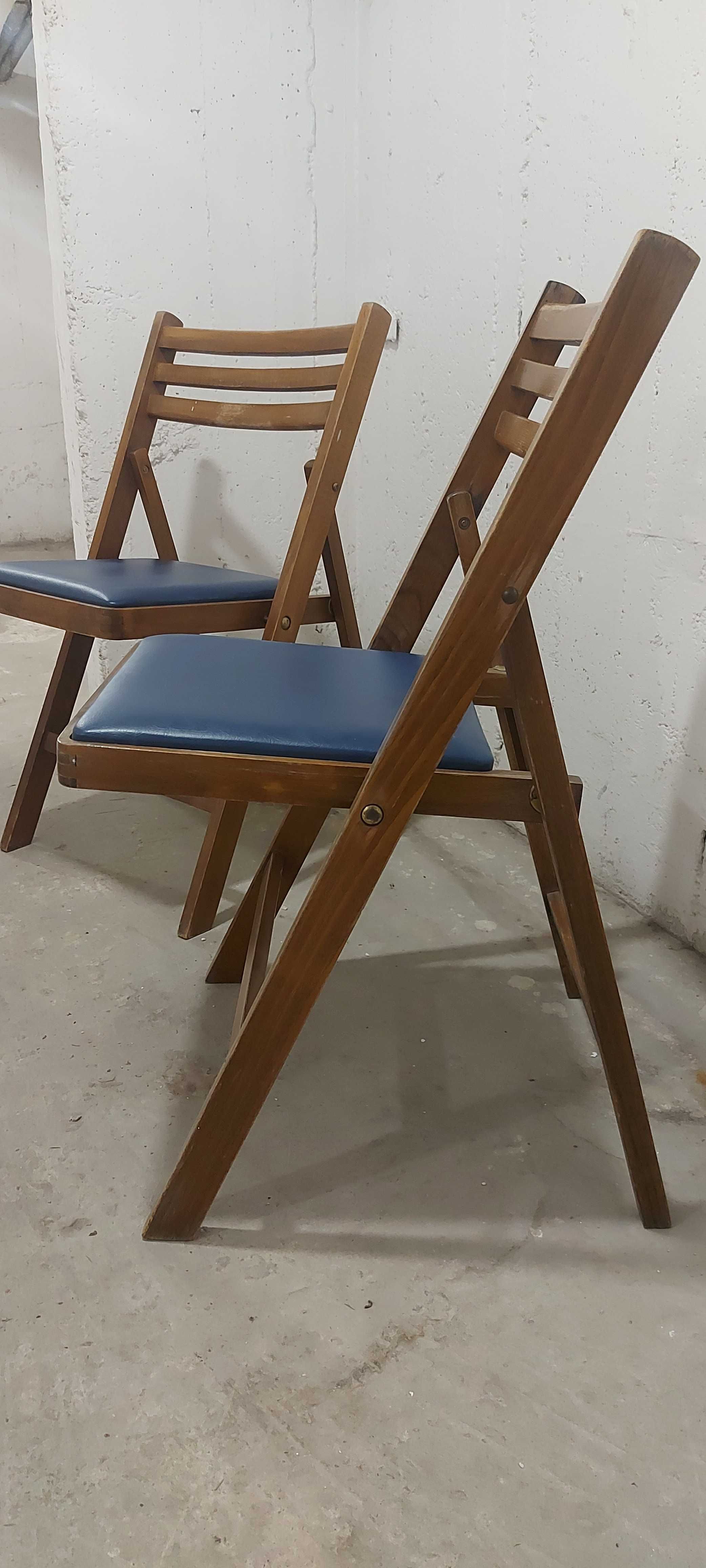 Krzesła drewniane składane