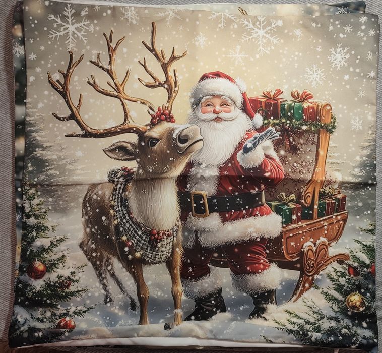 Komplet 4 świątecznych poszewek