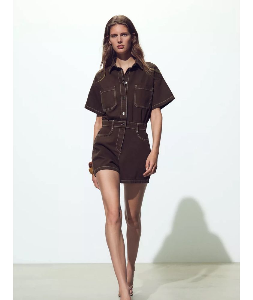 Комбинезон зара zara комбез джинсовий