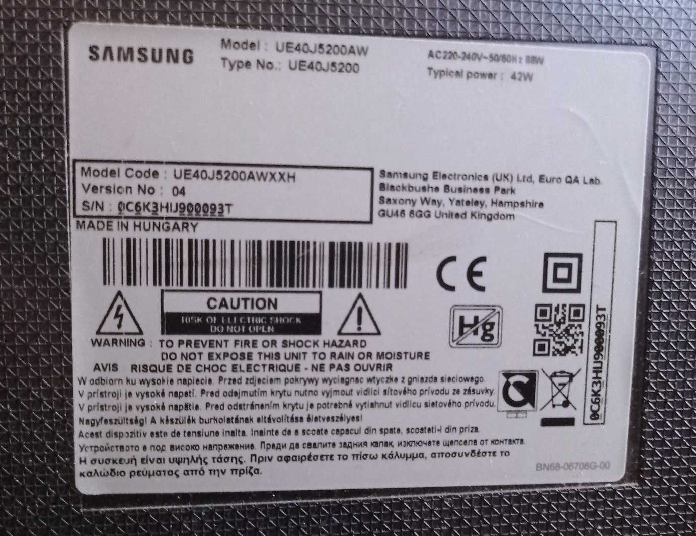 Telewizor Samsung UE40J5200 40" LED FullHD Smart DVB-T gwarancja dowóz