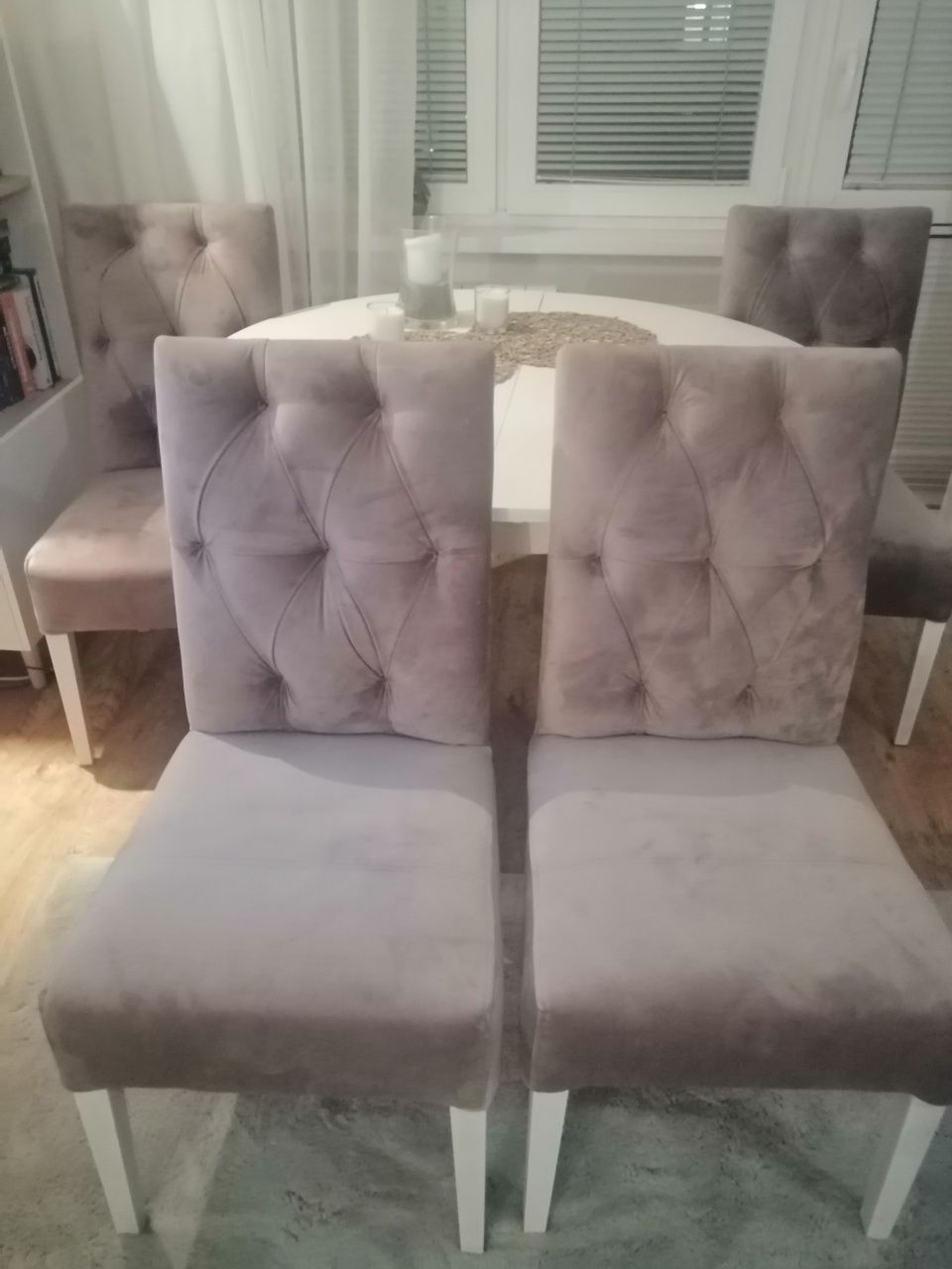Krzesła pikowane Glamour 4 szt.