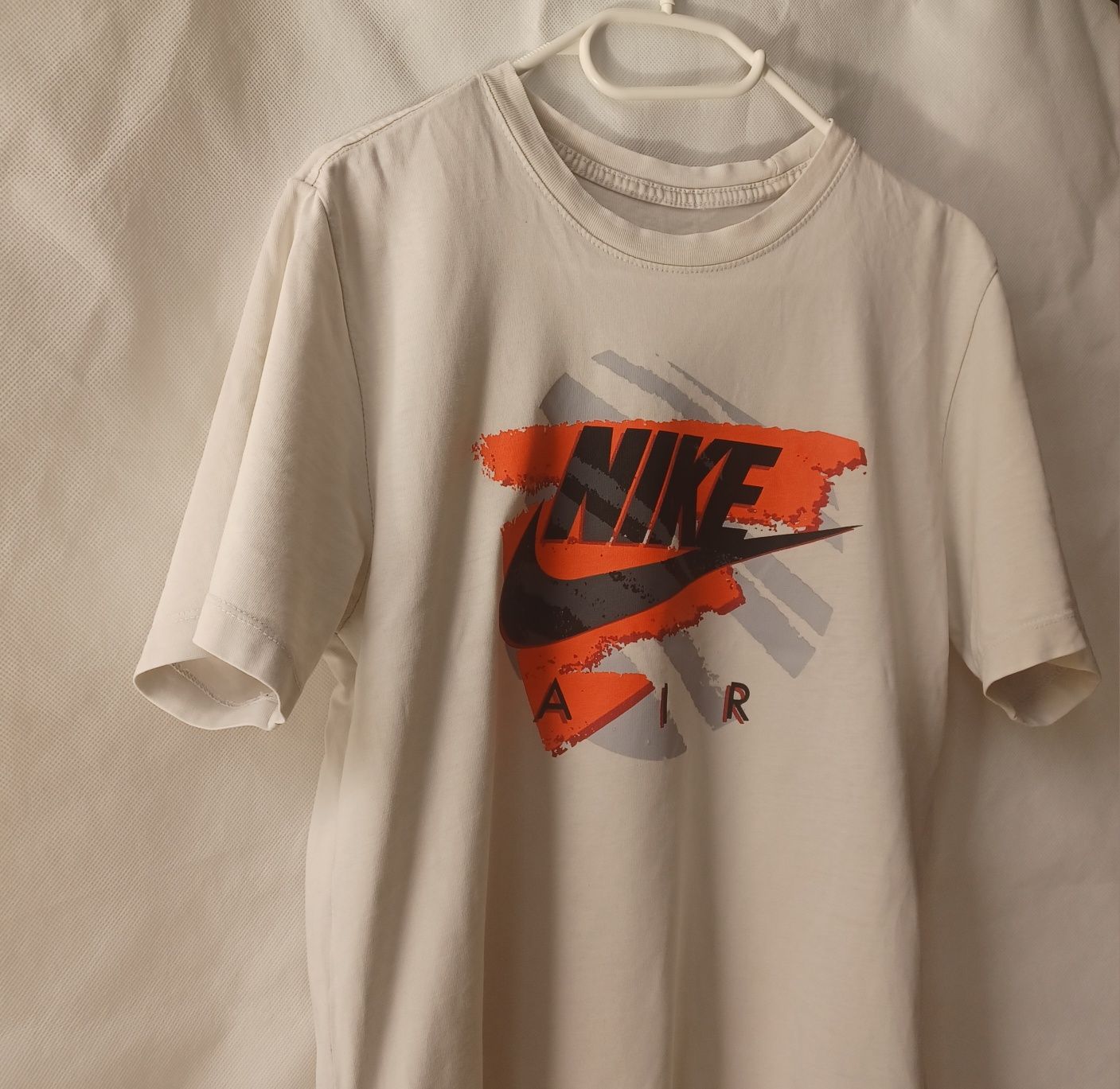 Nike Air koszulka podkoszulek T-shirt bluzka biała logo swoosh S męska