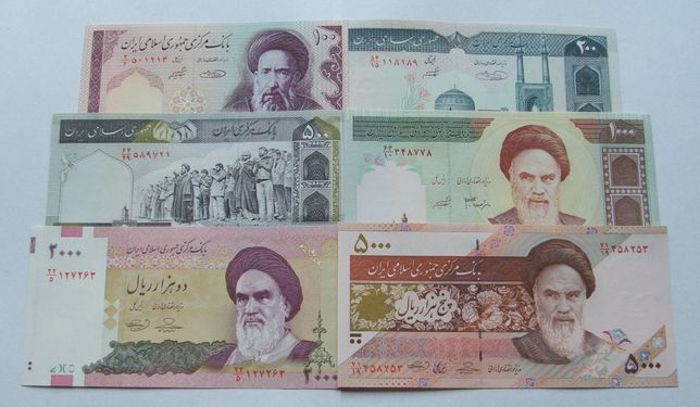 Banknoty IRAN - Z PACZKI BANKOWEJ - Zestaw Kolekcjonerski