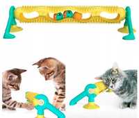 Zabawka dla kota na szybę na przyssawkach Piłki Cat Tunnel