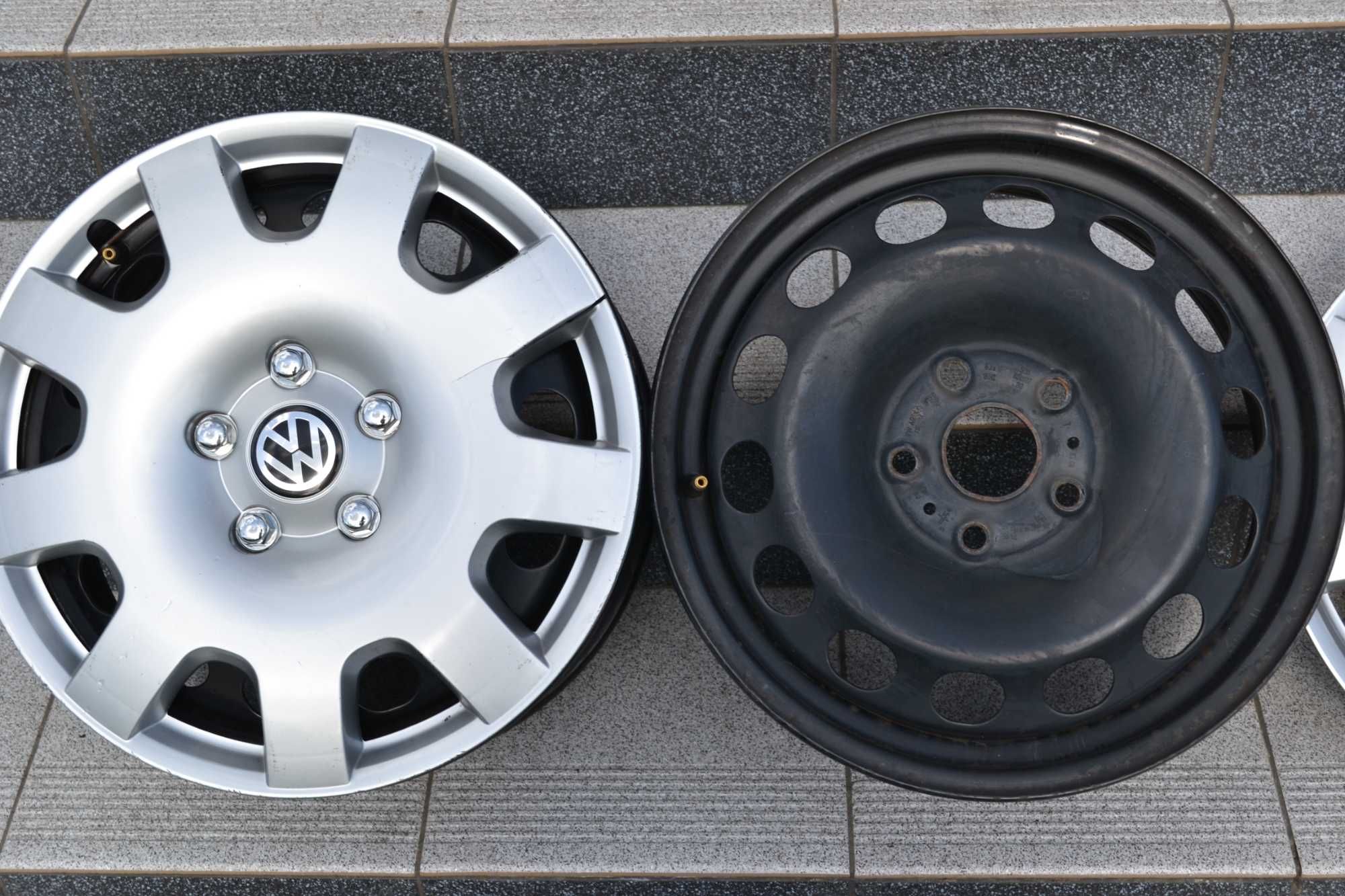 Felgi z kołpakami 5x112 VW 16 Cali
