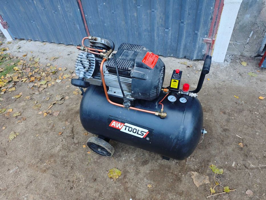 Kompresor olejowy/Sprężarka AWtools 100l,2 tłokowa Stan bdb.